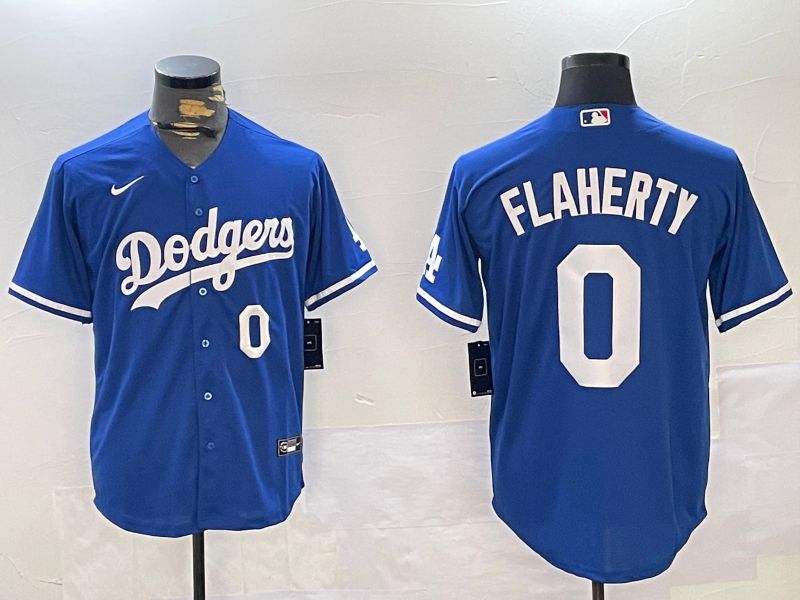 Men Los Angeles Dodgers #0 Flaherty Blue Game 2024 Nike MLB Jersey style 11202->los angeles dodgers->MLB Jersey
